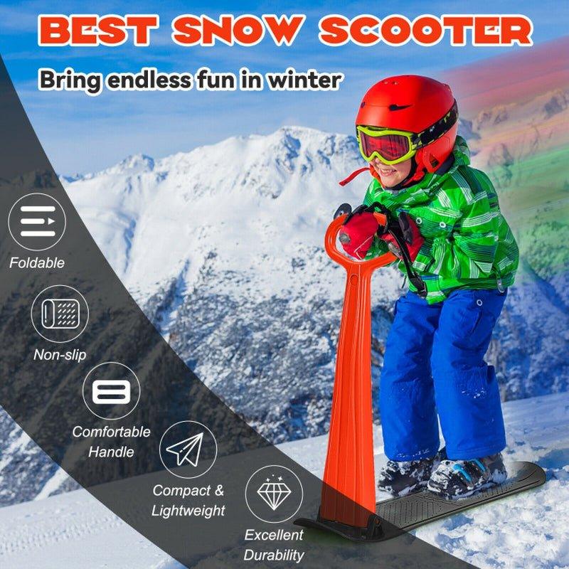 1-Snow Rider Scooter with Grip Handle Winter Toys for Kids Red/Blue