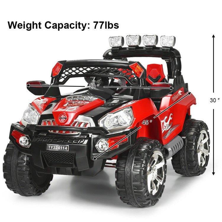 12 V Kids Ride-On SUV Car Toys with Remote Control LED Lights
