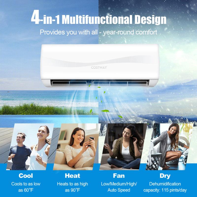 24000 BTU 18.5 SEER2 208-230V Ductless Mini Split Air Conditioner and Heater