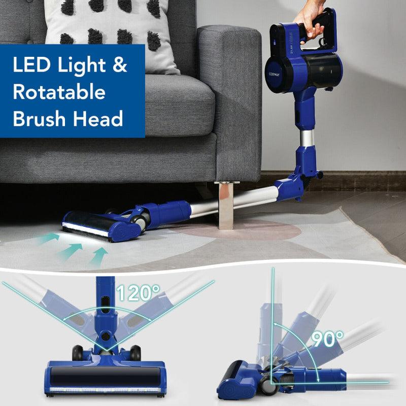 3-In-1 Handheld Cordless Stick Vacuum Cleaner with 6-Cell Lithium Battery
