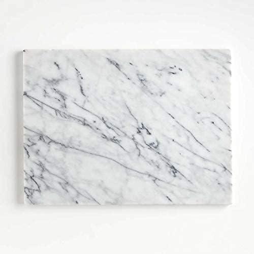 French Kitchen Cutting Board White Marble Platter Dough Pastry Slab Rolling Beautiful Decor 16x12