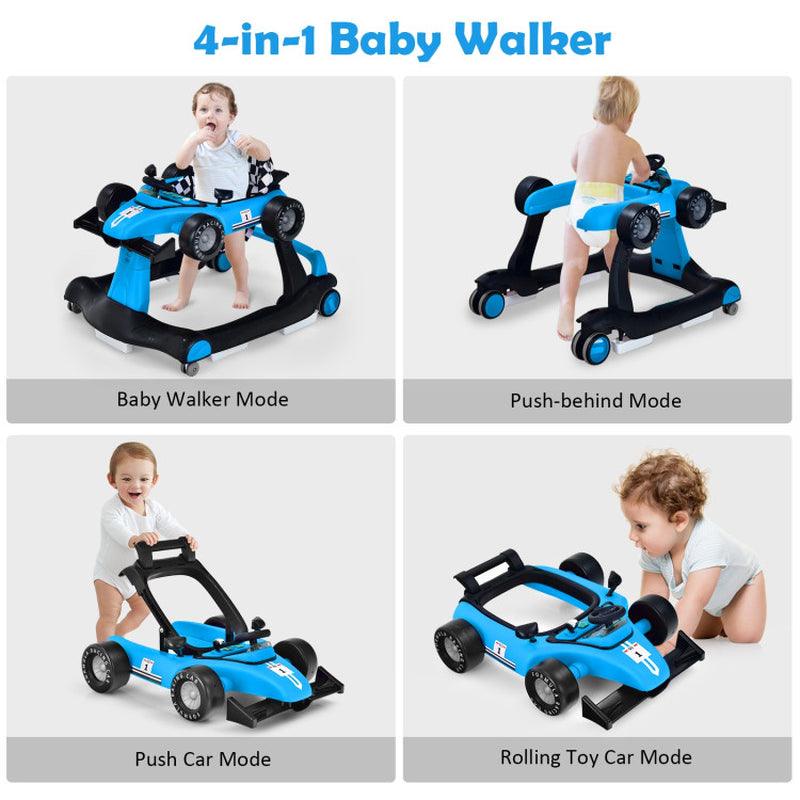 4-In-1 Foldable Activity Push Baby Walker with Adjustable Height