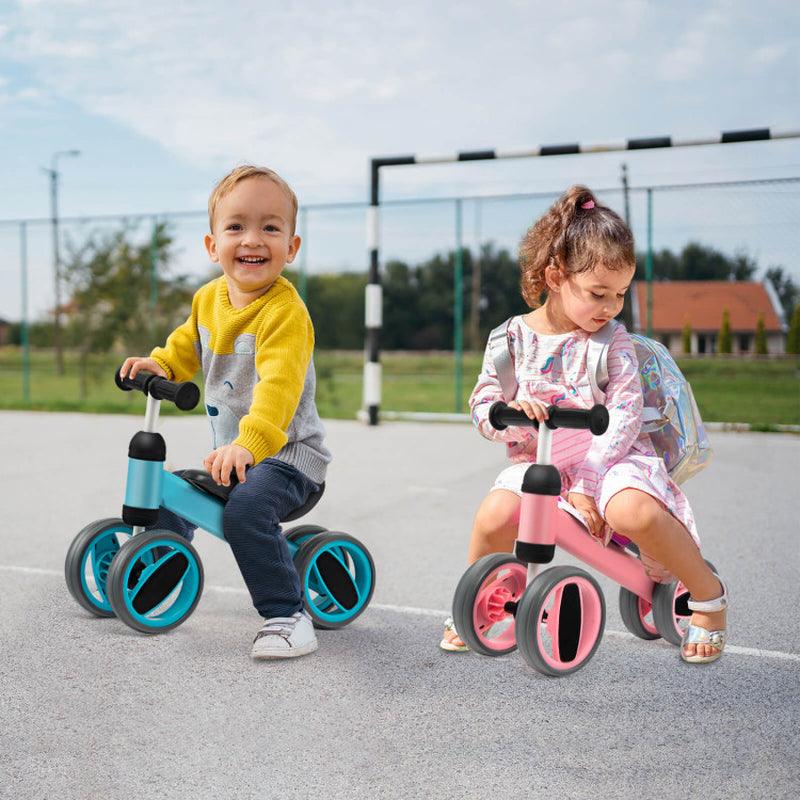 4 Wheels Baby Balance Bike Toys & Hobbies Ride On Toys Blue/Pink
