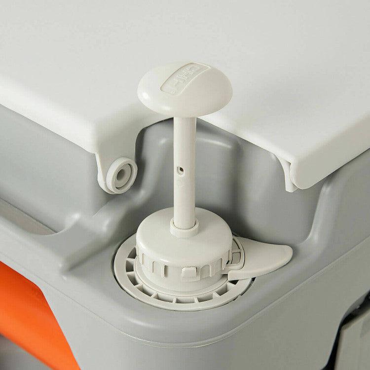 5.3 Gallon Portable Travel Toilet with Piston Pump Flush