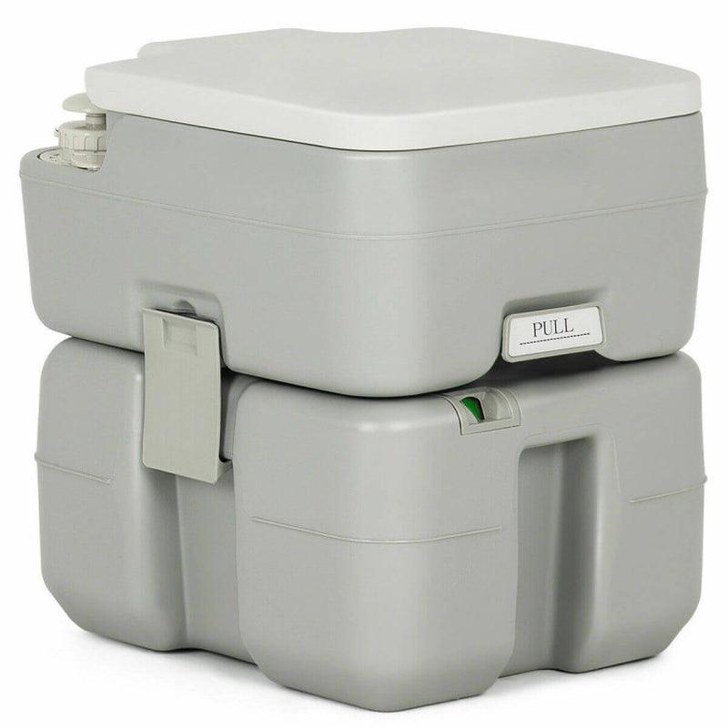 5.3 Gallon Portable Travel Toilet with Piston Pump Flush