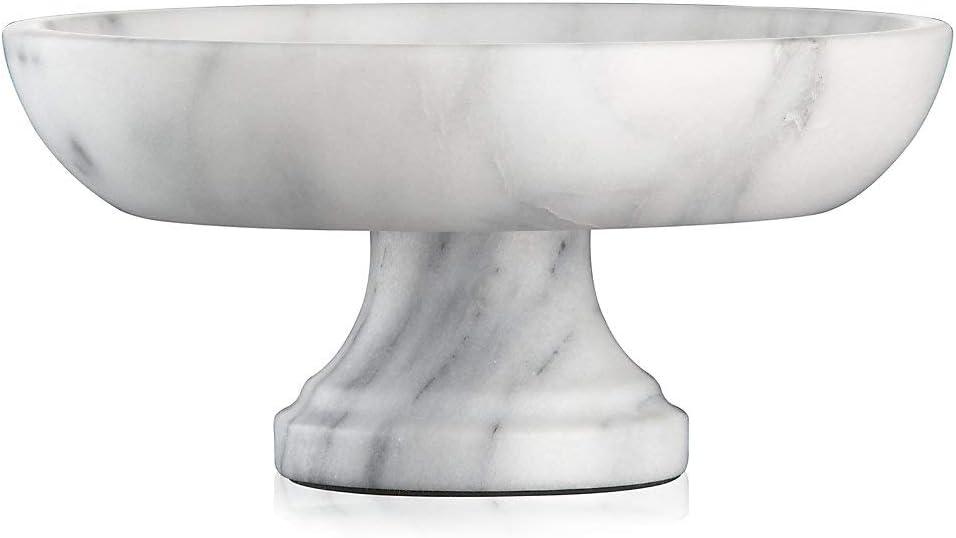 French Kitchen White Marble Fruit Bowl Using with Oils & Citric Fruits10 x 4.75" H
