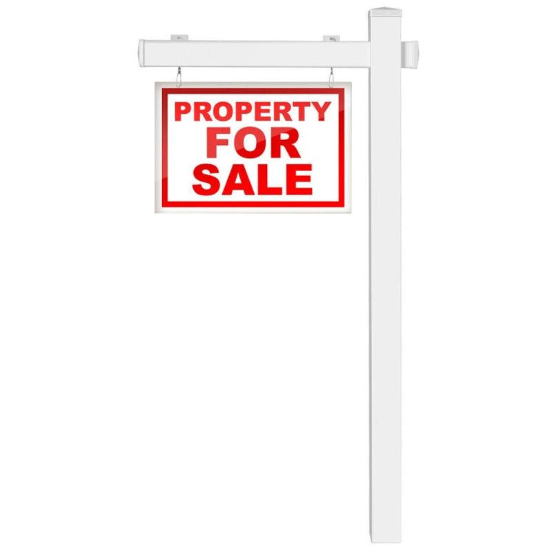 6 Feet Vinyl UPVC Real Estate Sign Post Realtor Yard Sign Post