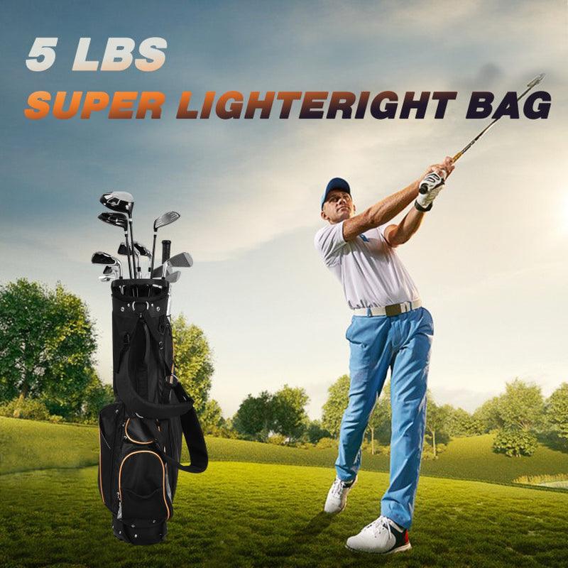9Inch Golf Stand Bag Divider Carry Pockets Storage Black Outdoor Sport