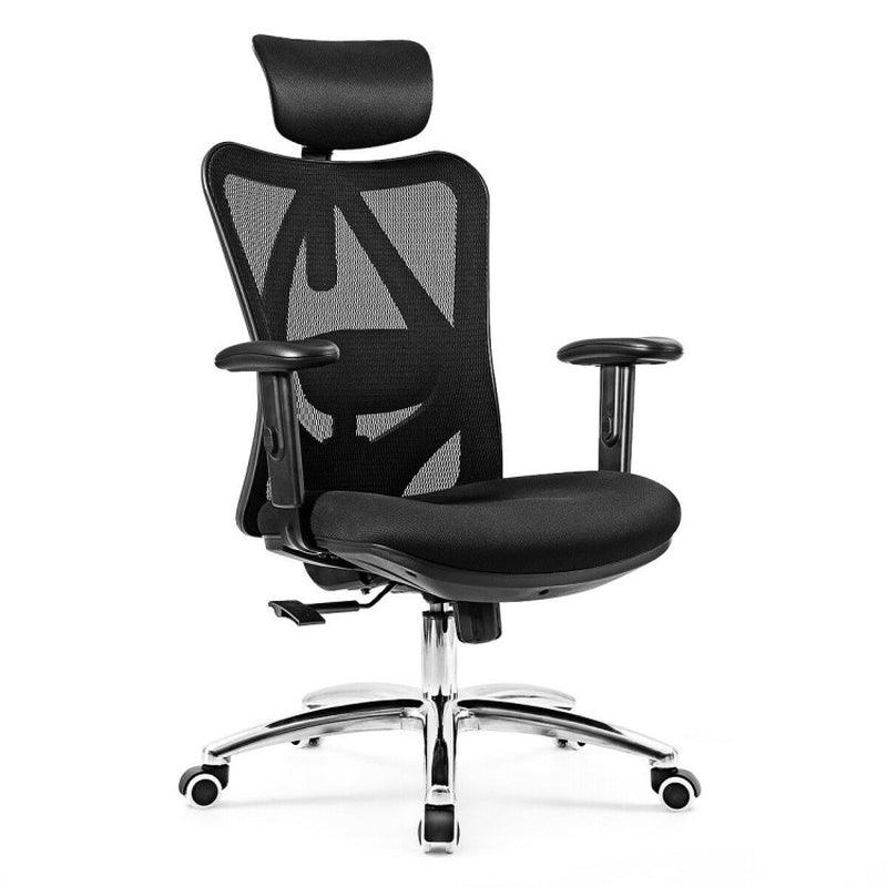 Adjustable Height Mesh Swivel High Back Office Chair Black