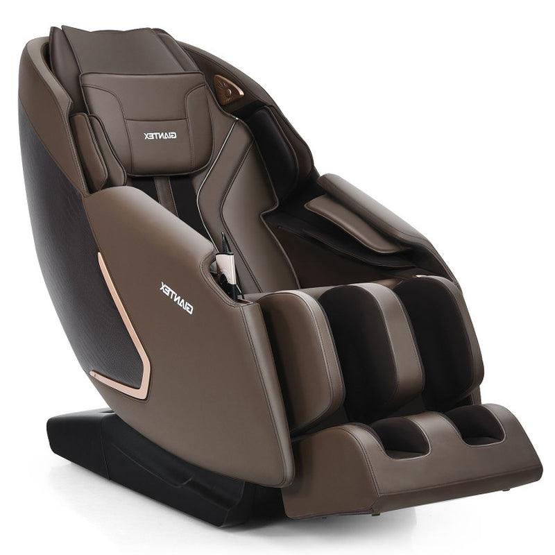 Full Body Zero Gravity Massage Chair with SL Track Heat Installation-Free Black/Brown