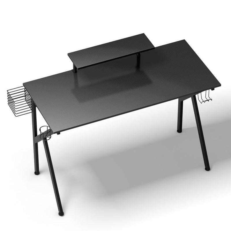 Gaming Desk Computer Desk with Cup Holder and Headphone Hook Black