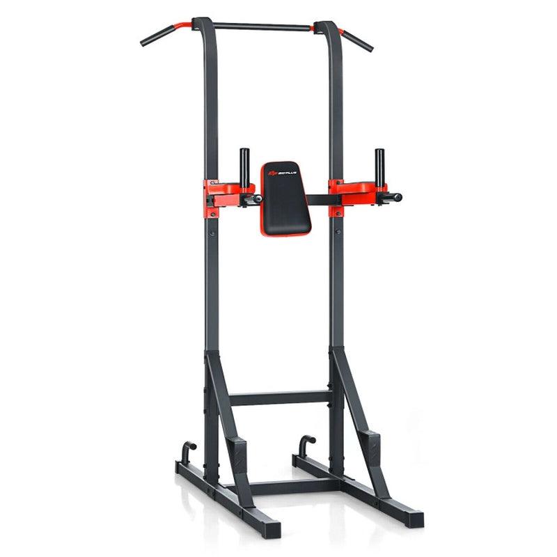 Multi-Function Power Tower for Full-Body Workout Steel Black/Red
