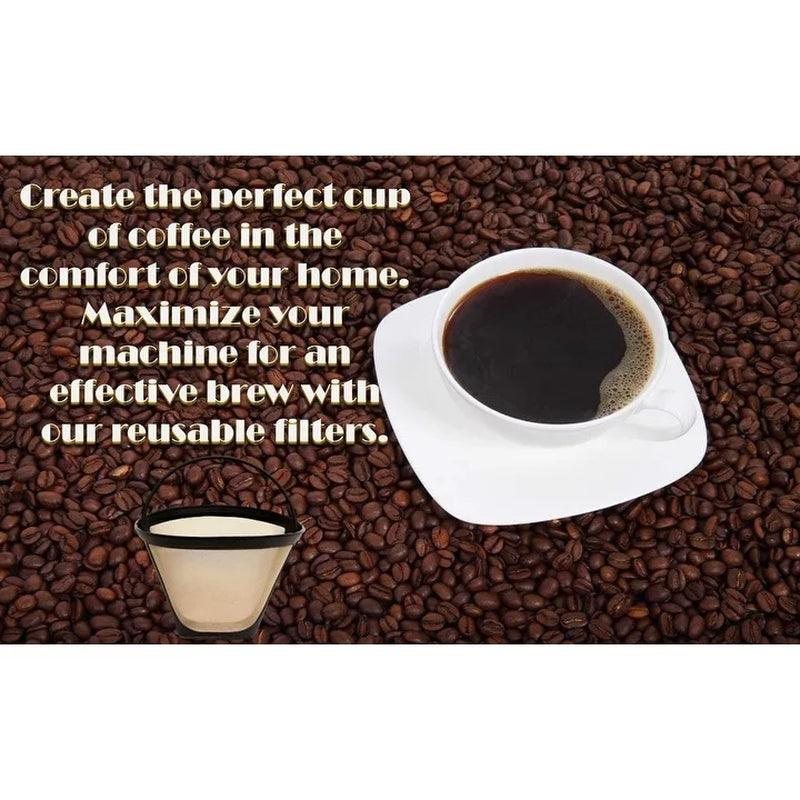 Premium Cuisinart Reusable #4 Cone Filter Replacement, Replaces Cuisinart 8-12 Cup Cone Coffee Filters, BPA Free (1 Pack)