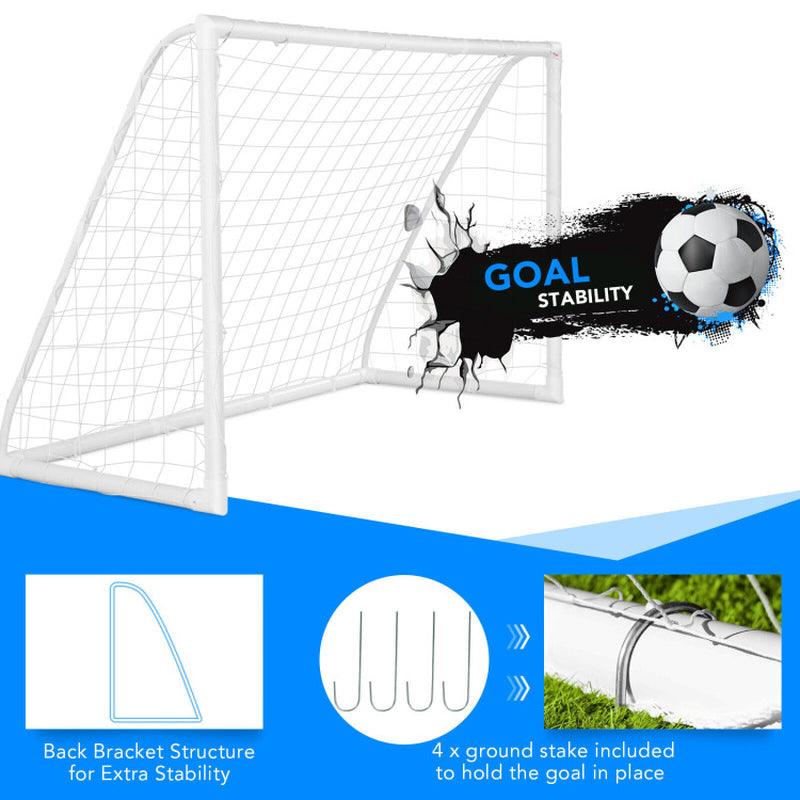 Soccer Goal with Strong UPVC Frame and High-Strength Netting