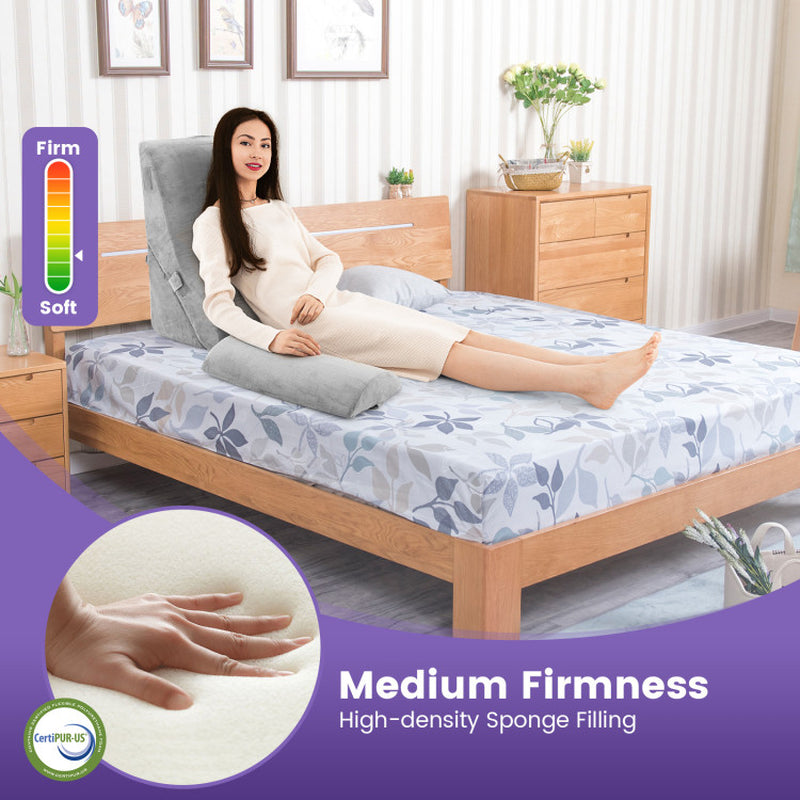 3 Pieces Orthopedic Bed Wedge Pillow Set Adjustable Support for Back Neck