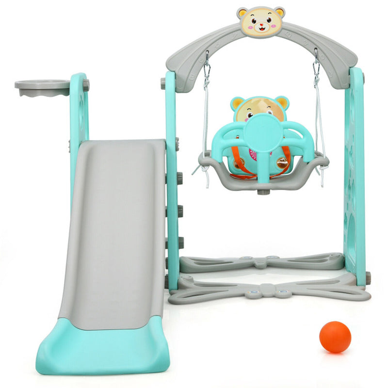 3-In-1 Toddler Climber and Swing Set Slide Playset