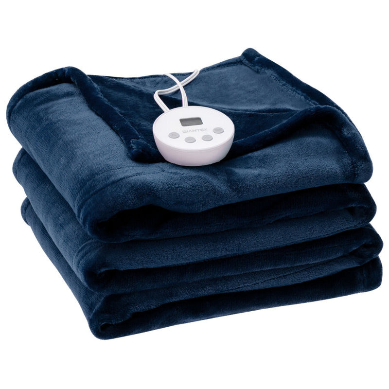 62 X 84 Inch Twin Size Electric Heated Throw Blanket with Timer