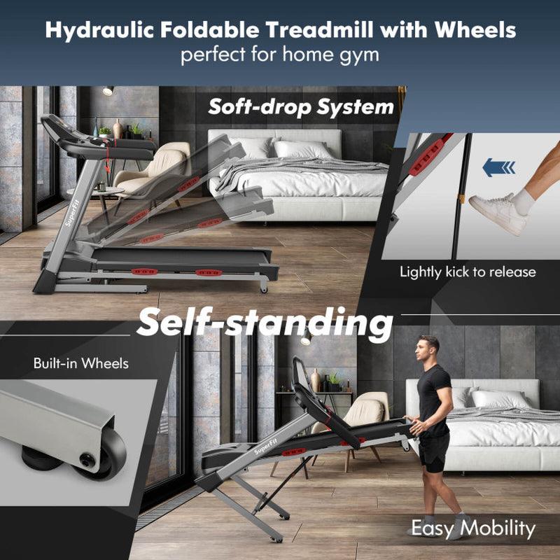 4.75 HP Folding Treadmill with Auto Incline and 20 Preset Programs