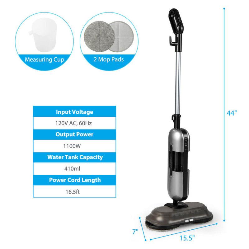 1100W Handheld Detachable Steam Mop with LED Headlights