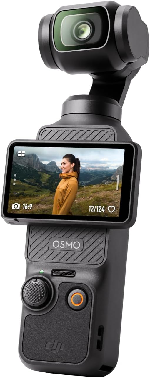 Osmo Pocket 3 Creator Combo, Vlogging Camera with 1'' CMOS & 4K/120Fps Video, 3-Axis Stabilization, Face/Object Tracking, Fast Focusing, Mic Included for Clear Sound, Small Camera for Photography