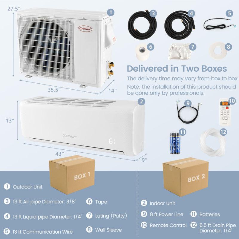 22000 BTU 21 SEER2 208-230V Ductless Mini Split Air Conditioner and Heater