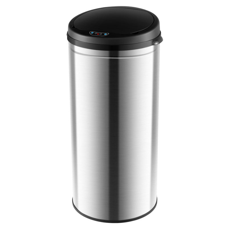 8 Gal Automatic Trash Can with Stainless Steel Frame Touchless Waste Bin