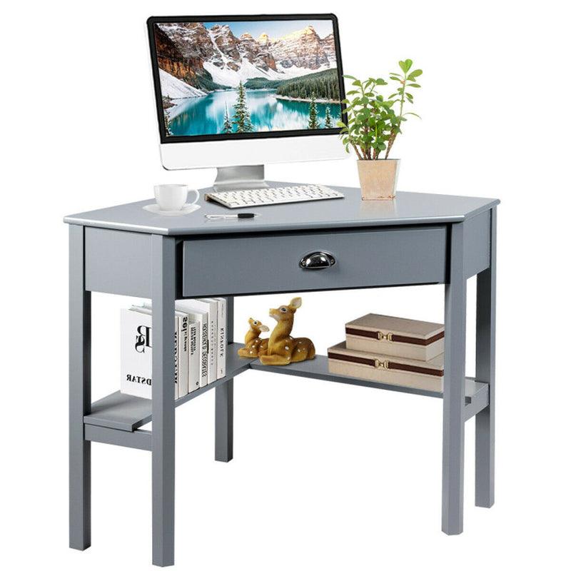 Corner Wooden Piece Laptop Computer Desk