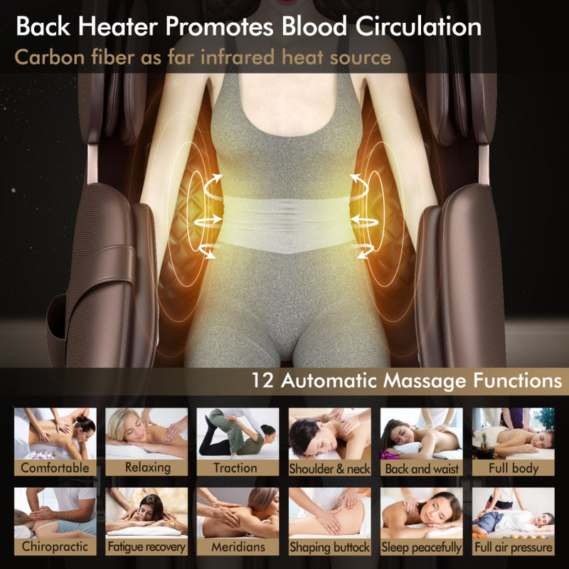 Therapy 03 - Full Body Zero Gravity Shiatsu Massage Chair with Built-In Heat System