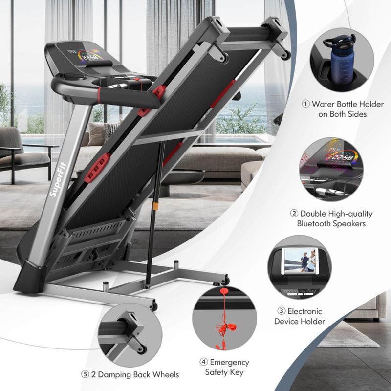 4.75 HP Folding Treadmill with Auto Incline and 20 Preset Programs