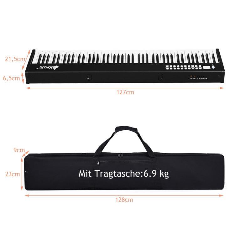 88-Key Portable Full-Size Semi-Weighted Digital Piano Keyboard